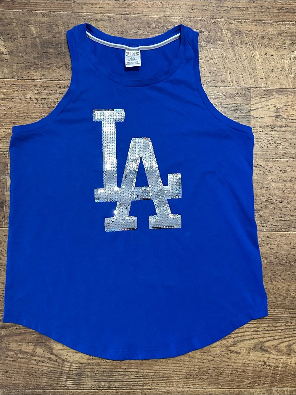 VS PINK MLB LOS ANGELES DODGERS BLING TANK TOP